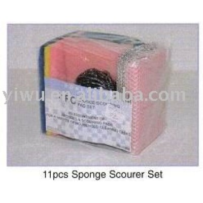 Yiwu Dollar Store Item Agent of 13 pcs Sponge Scourer Set