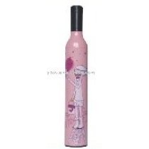 pink wine bottle umbrella