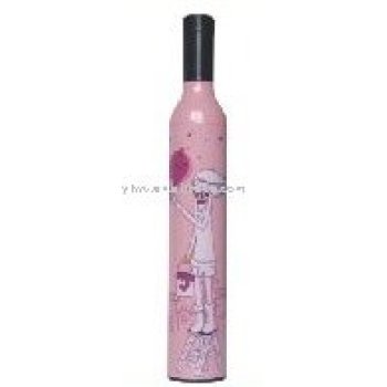 pink wine bottle umbrella