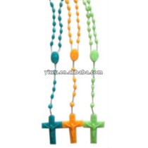 Plastic Glow in the Dark Rosary Necklace