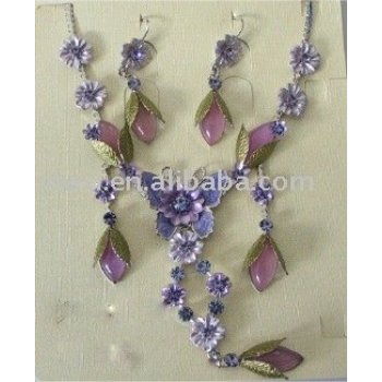 butterfly flower jewelry set