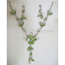 flower olive jewelry set