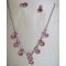 pink rhinestone jewelry set
