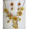 enamel phenix flower jewelry set