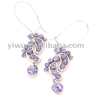 Amethyst crystal stone earrings