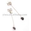 butterfly crystal stone earrings
