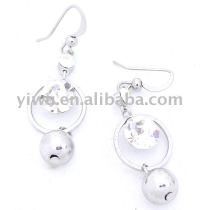 round pearl crystal stone earrings