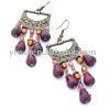 drop beads bronze earrings