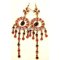 chandelier ruby crystal stone earrings