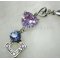 rhodium purple gemstone bracelet