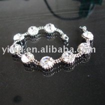 white crystal stone bracelet