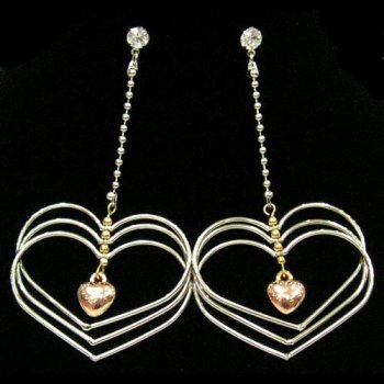 sword of cupid heart earrings