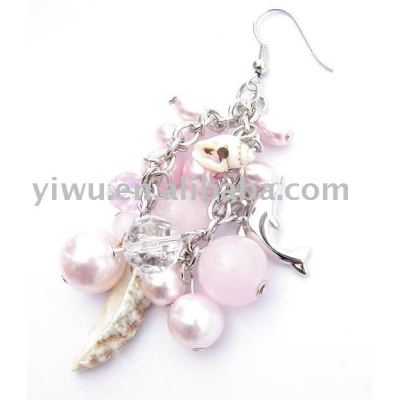 shell and pearl earrings