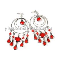 chandelier ruby earrings