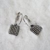 square rhinestone earrings