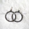 circle shaped rhinestone earrings