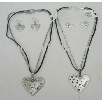 heart love jewelry set