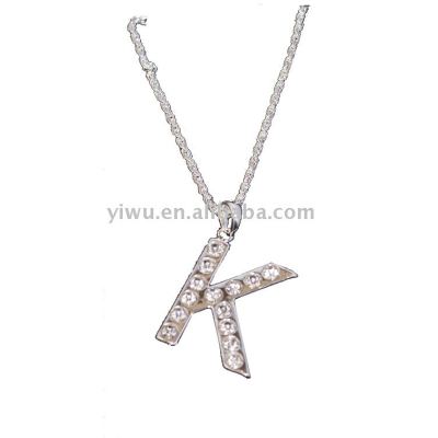 K letter type necklace