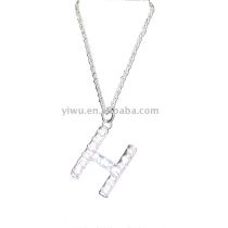 H letter type necklace