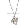 M letter type necklace