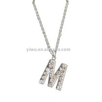 M letter type necklace