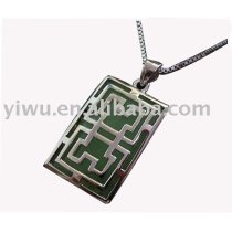 Chinese character 925 Sterling silver jade necklace