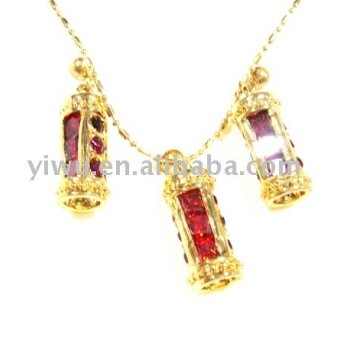 18K gold zirconium jewelry set
