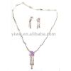 purple zirconium jewelry set