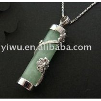 925 Sterling Silver Jade Pendant