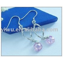 purple 925 sterling silver earrings