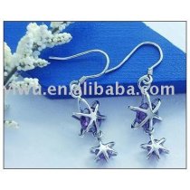 925 sterling silver purple zircon earrings
