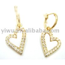 18K Gold Rhinestone Earrings