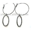 Circle Hoop Rhinestone Earrings