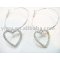 Heart Hoop Rhinestone Earrings