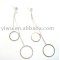 hoop shaped crystal stone Earrings