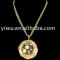 18K gold rhinestone pearl necklace