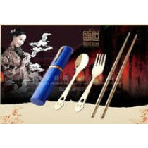 Stainless steel travel cutlery Portable stainless steel tableware dinnerware set 07