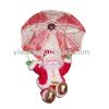 kicking foot santa claus with umbrella toy