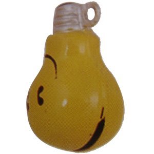 bulb shaped colorful smile face copper jingle bell