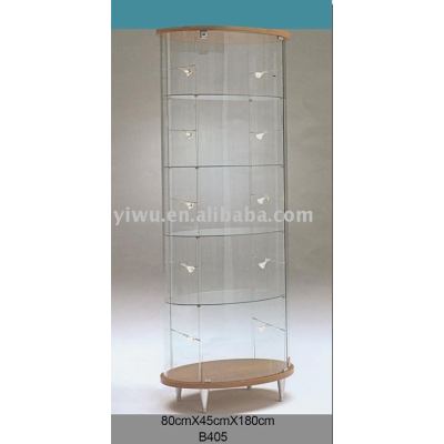 Adjustable glass display showcase