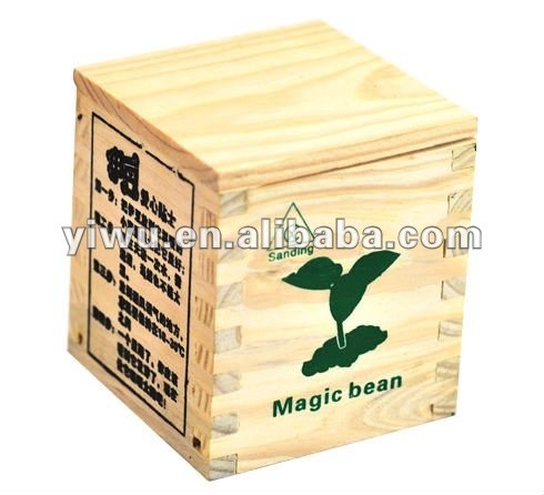 wooden box magic growing beans