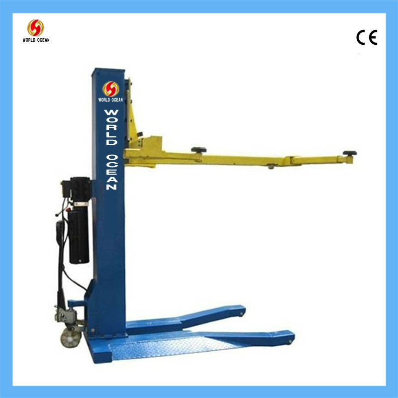 Mobile portable one post car lift