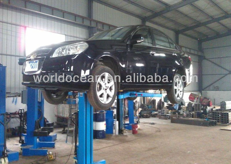 Hydraulic mobile one column lifts for cars