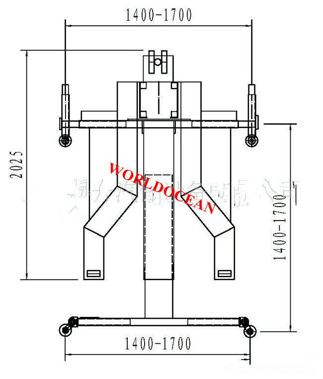 Hydraulic single post mobile lift 2500kg/1800mm