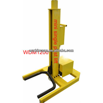 mechanical single post lift 1200kgs/850mm-1600mm