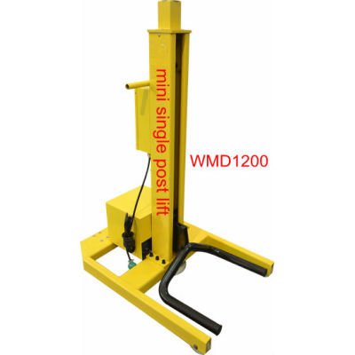 Hydraulic single post mobile lift 1200kgs/850mm