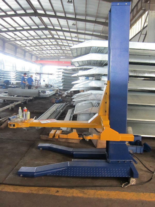Movable strong steel sheet iron single post car lift