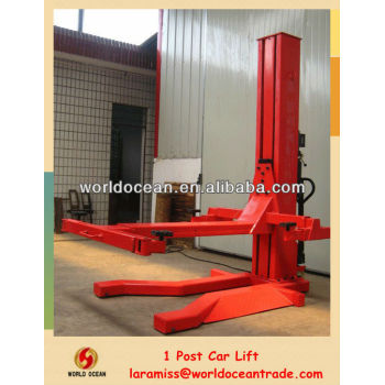 Portable one post car lifter