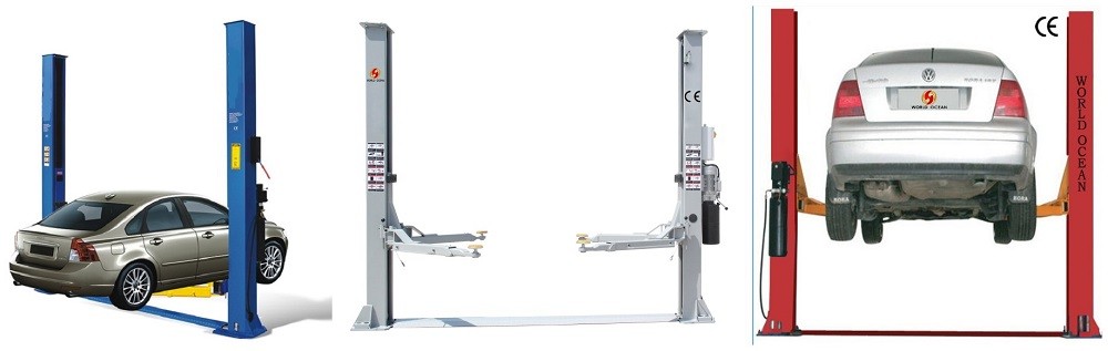 economical two post car lift , single side release ,two post car lift