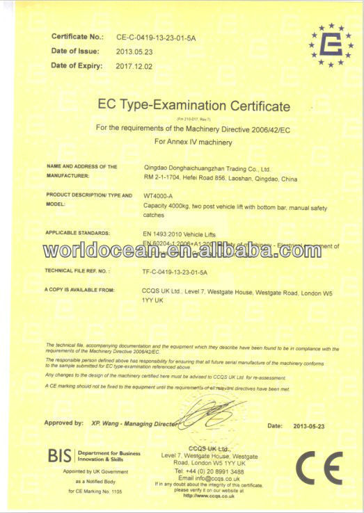 Cheap garage car lift /auto car lift/hydraulic power unit car lift with CE certificate
